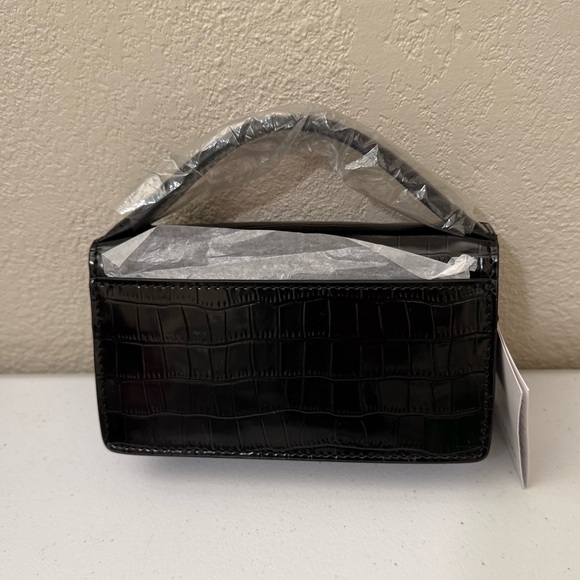 Kurt Geiger XS The Bond Croc Embossed Leather Top Handle Bag - Picture 8 of 12